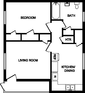 Spring Gardens Apartments One Bedroom